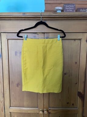 J. Crew Bright Yellow Pencil Skirt